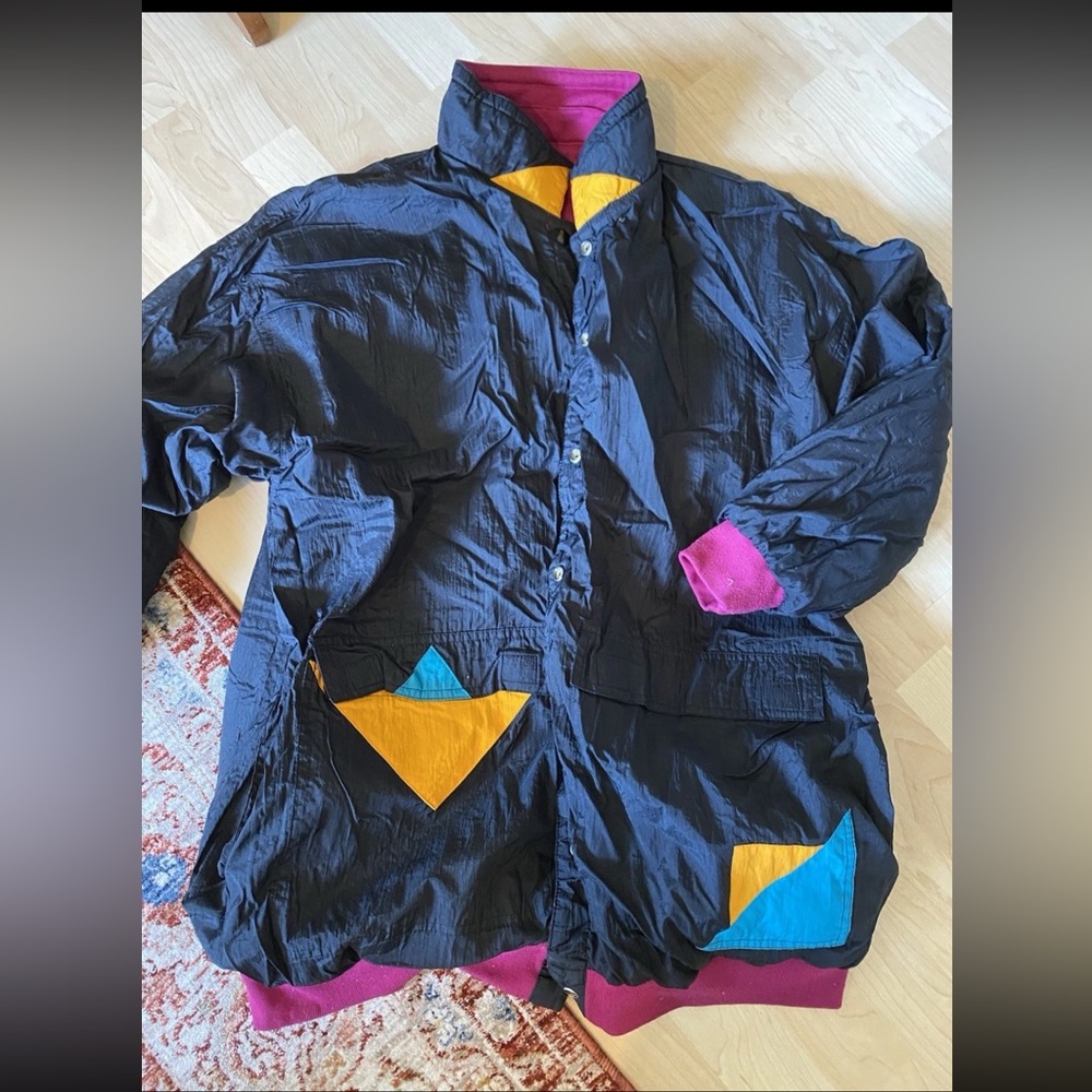Reversible Retro Geometric Women's 90’s Jacket